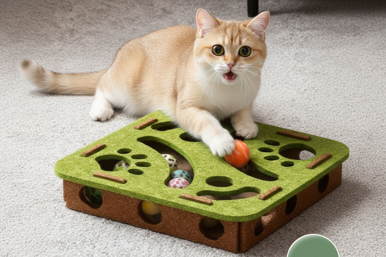 Katzenpuzzle : Beschäftigungs-    spielzeug und gleichzeitig Krallenschleifen
